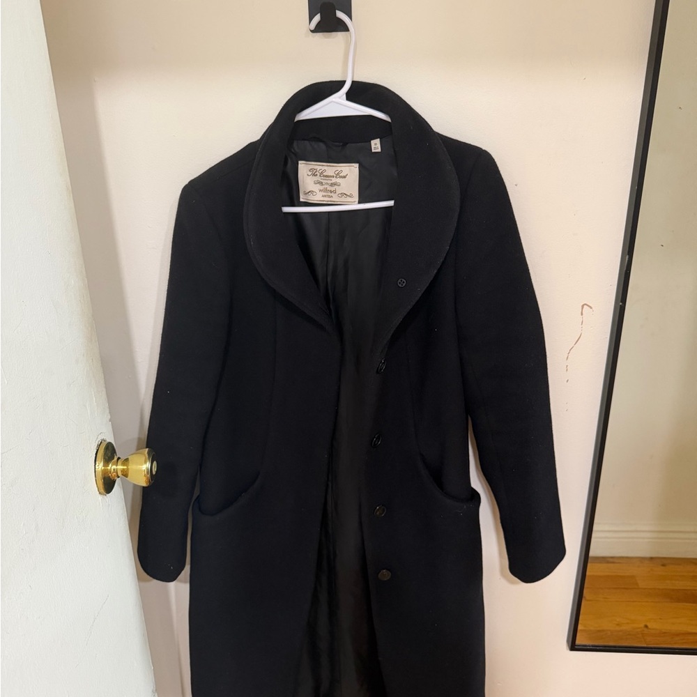 Aritzia Wilfred Coat - Wool Blend Black Women's Coat